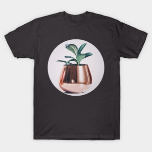 Hopeful - Plant in Copper Pot painting T-Shirt